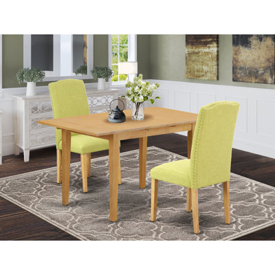 Ludwicka Butterfly Leaf Rubberwood Solid Wood Dining Set