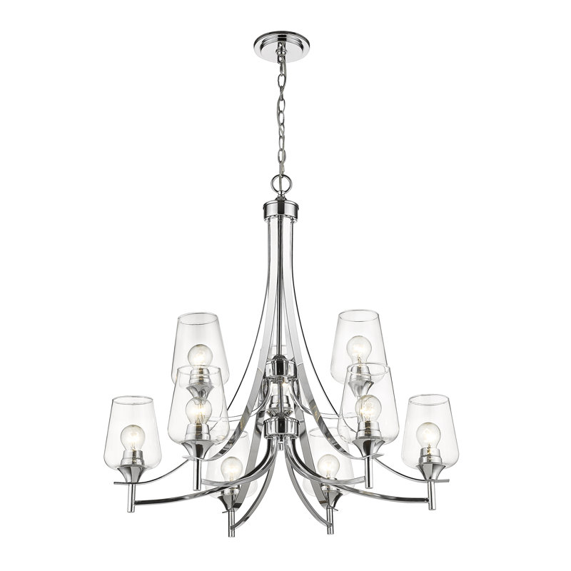 Lustre à niveaux unique 9 lumières Sohil