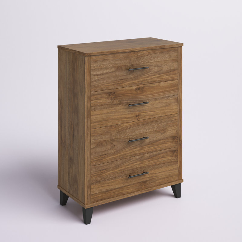 Giovanna 31'' W 4 - Drawer Dresser, Fresh Walnut