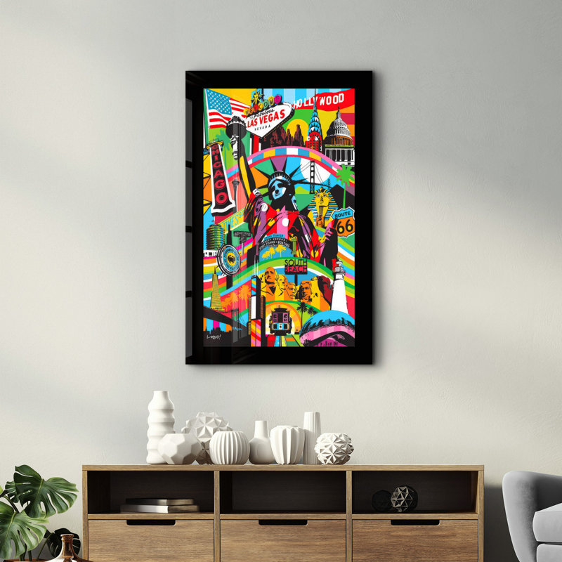 Élégante peinture murale en verre trempé de 13,8 po x 21,7 po | 100% verre trempé, épaisseur: 0,16 pouce | Imprimé UV pour des couleurs éclatantes | Parfait pour la décoration intérieure, le salon et les espaces de bureau