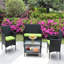 Canapé d'extérieur en rotin avec coussin 4 pièces-1436385406
