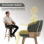 Tabouret de comptoir pivotant 26 po avec structure en bois-435685835-417237449