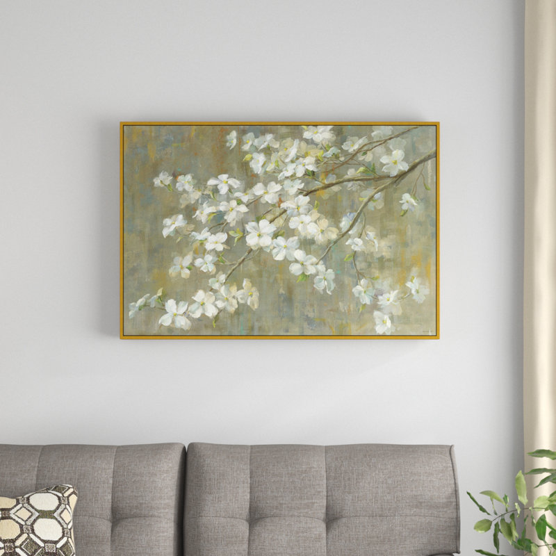«Dogwood in Spring», reproduction d'art encadrée