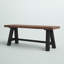 Banc en bois massif avec pieds de chevalet 48 "Adam