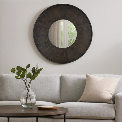 Mccarver Solid Wood Flat Wall Mirror