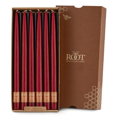 12 Piece Unscented Taper Candle Set