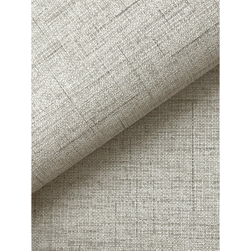 Papier peint imitation tissu gris clair Leon, Gris