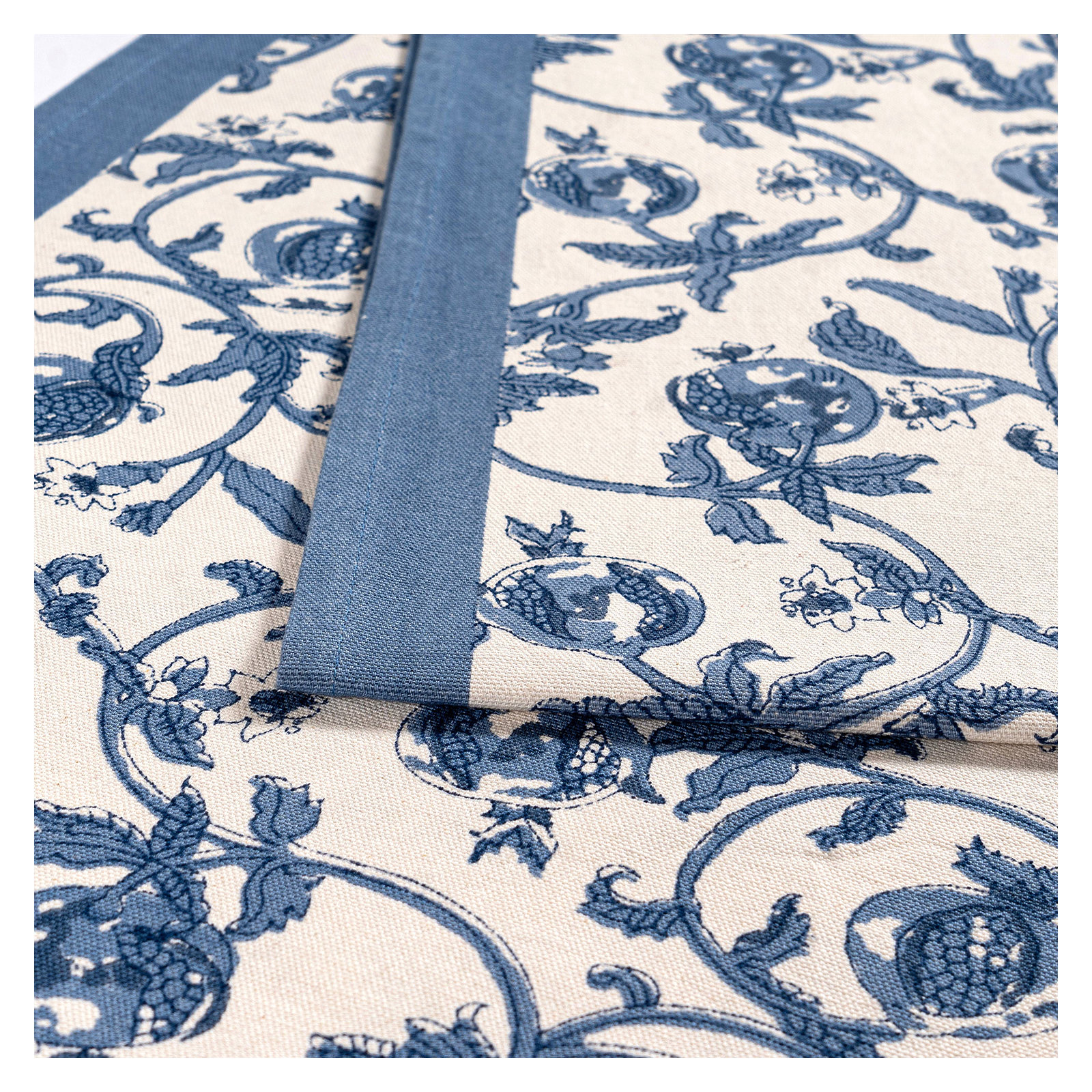 Brona Floral Table Runnner, 72" L x 16" W, Blue