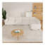Canapé modulaire en L 4 places, canapé modulaire en chenille avec coussins amovibles et superposés, idéal pour les salons, les chambres à coucher, les bureaux et les appartements, beige