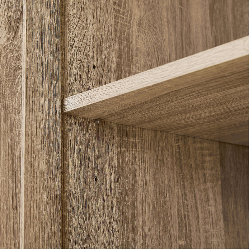 Armoire de rangement avec deux portes pour salle de bain, bureau, tablette réglable, panneau de fibres à densité moyenne