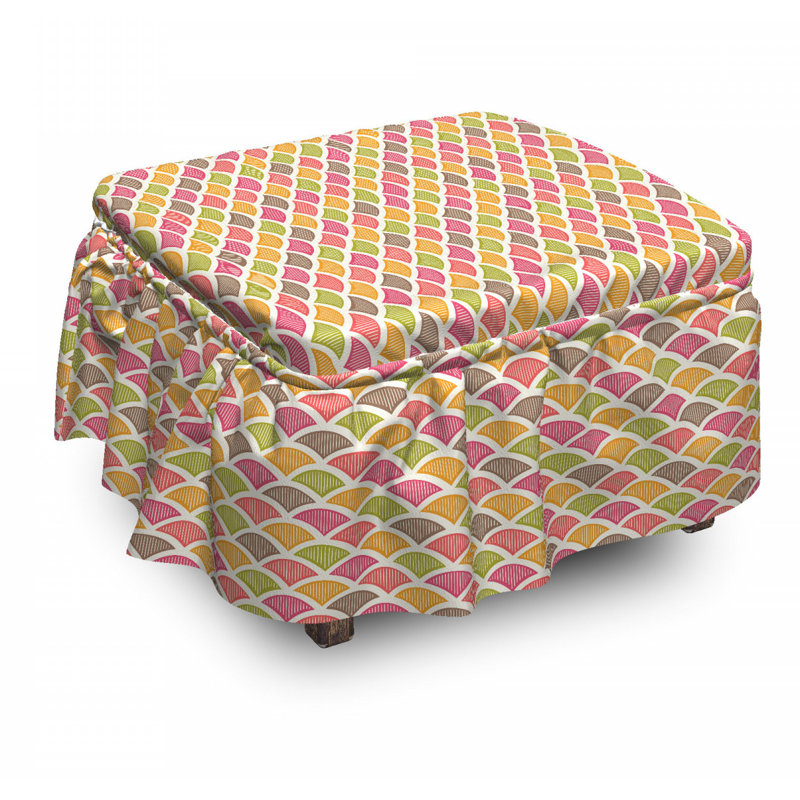 Housse pour à motif demi-cercle repose-pieds