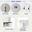 3-in-1 Hall Tree With 6 Hooks, Bench, Left Cabinet With Adjustable Shelves And Open Compartments-1104307868