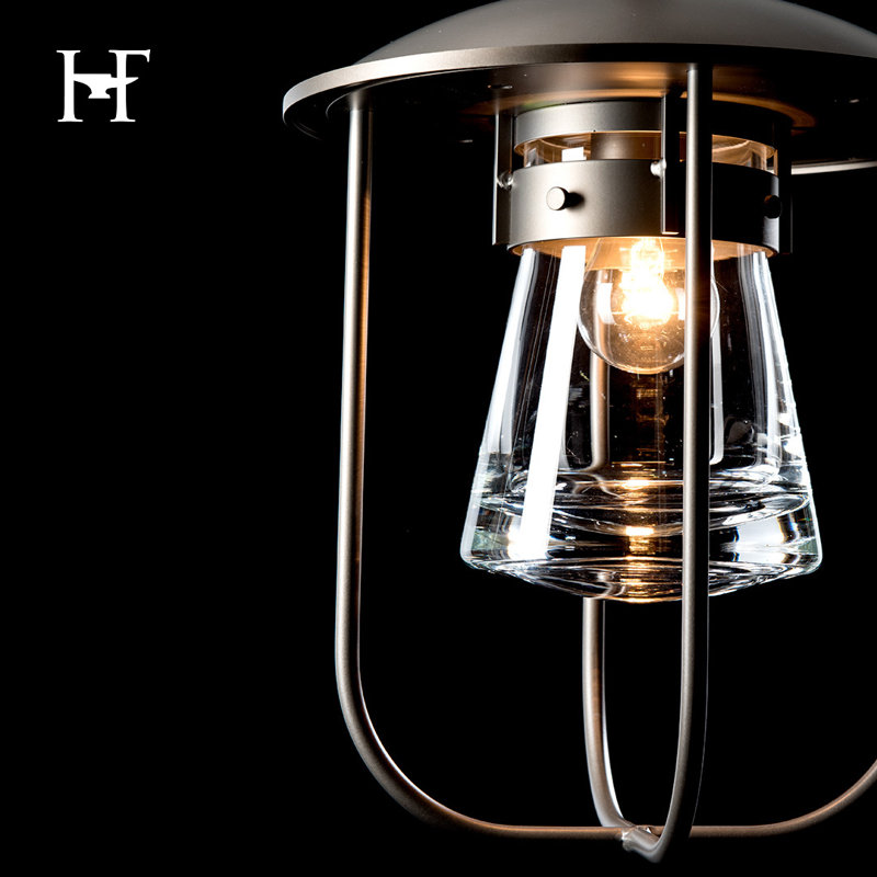Luminaire suspendu d'extérieur 1 lumière Erlenmeyer, Fumée noire côtière