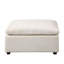 Repose-pieds moderne modulaire carré rembourré pour canapé modulaire, canapé modulaire, chenille beige (SEULEMENT OTTOMAN)