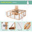 Lapin avec maison principale ouvrable, imperméable pour l'intérieur et l'extérieur, trois portes de ventilation pour petits animaux, cage soigneusement fabriquée, trappe de porte avant, utilisation extérieure