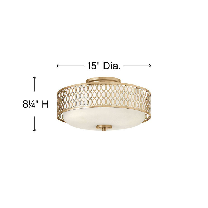 3-Light 15" Semi Flush Mount