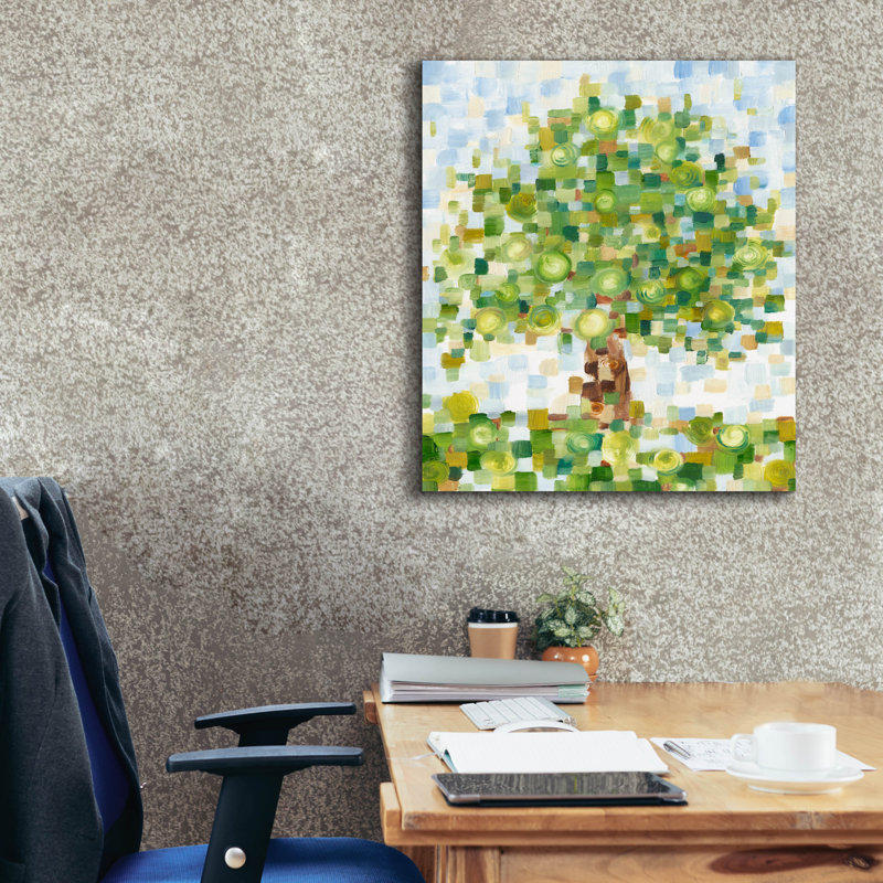  «Quilted Tree 2» par Ethan Harper, art mural sur toile, 26 po x 30 po