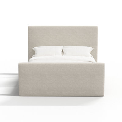 Linen Upholstered Platform Bed