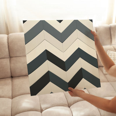 Abstract Chevron Pattern I Retro Unframed Art Print