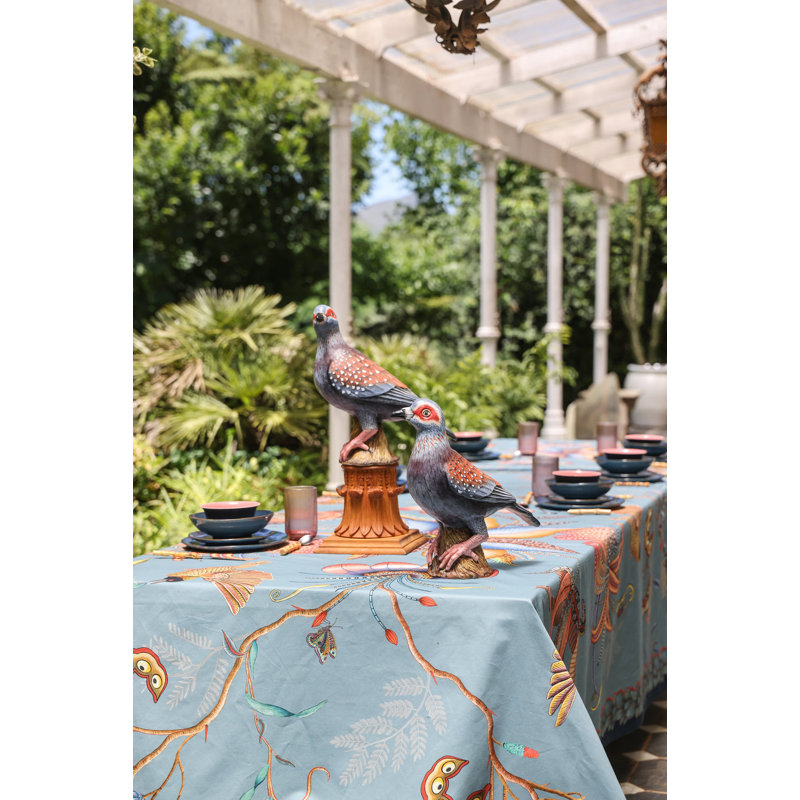 Thanda Nests Tablecloth - Cotton, Mist, 94" L x 63" W