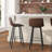 Brandy Upholstered Counter Stool with Metal Frame-88697085