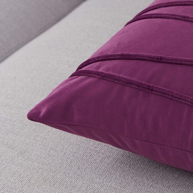 Chevron Geometric Pillow Cover, Purple, 18" x 18"