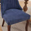 Chaises de salle à manger en rayonne et en lin pour salle à manger avec pieds incurvés en bois massif (bleu)-1988540529