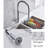 Kitchen Sink Faucet With Pull Down And Single Handle In , 360 Degree Movable Spout, Metal, Adjustable Water Flow Temperature Control Metal Handle, Finish, Rotating