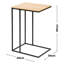 Slim C-Shaped Sofa End Table – Wood-Grain Top With Metal Frame – Compact Laptop & Coffee Table For Living Room, Bedroom Or Office – Space-Saving Modern Side Table 40×30×59 Cm-901482708