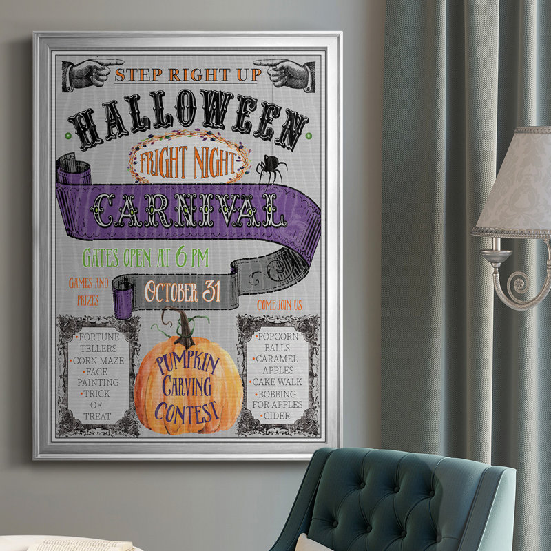 «Carnival Sign», reproduction encadrée de qualité supérieure - prête à être accrochée, Argent, H 36,5 po x l 26,5 po x P 1 po