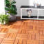 Alleva 11.81'' L x 11.81'' W Wood Interlocking Deck Tile in Brown