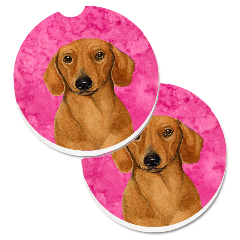 Sous-verre barbu collie voiture, Teckel brun