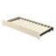 Twin Size Upholstered Daybed With Pop Up Trundle, Beige
