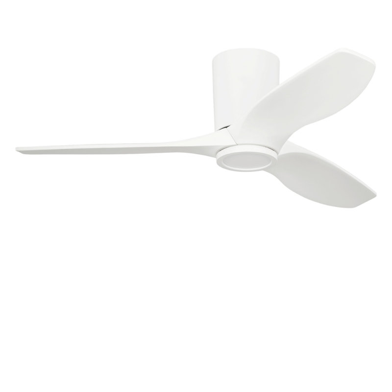 Seyra Smart Hugger LED Ceiling Fan, 44" Wide, Matte White, Matte White