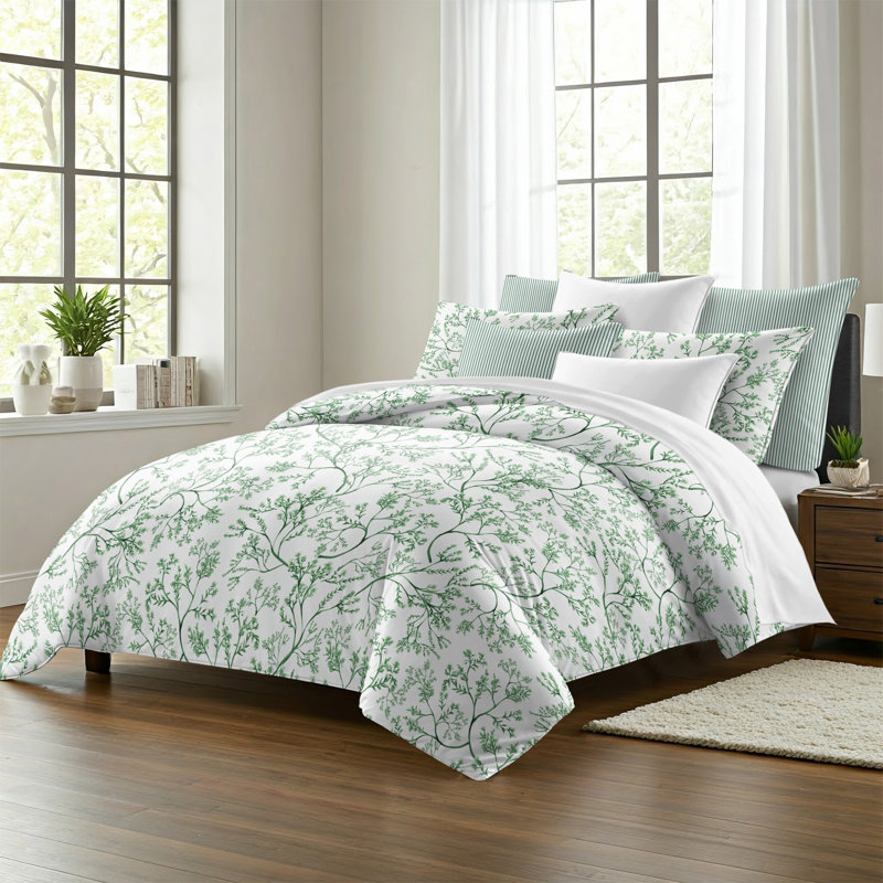 Tinsley Ivy Cotton Duvet Cover Set, Twin Duvet Cover + 7 Additional Pieces