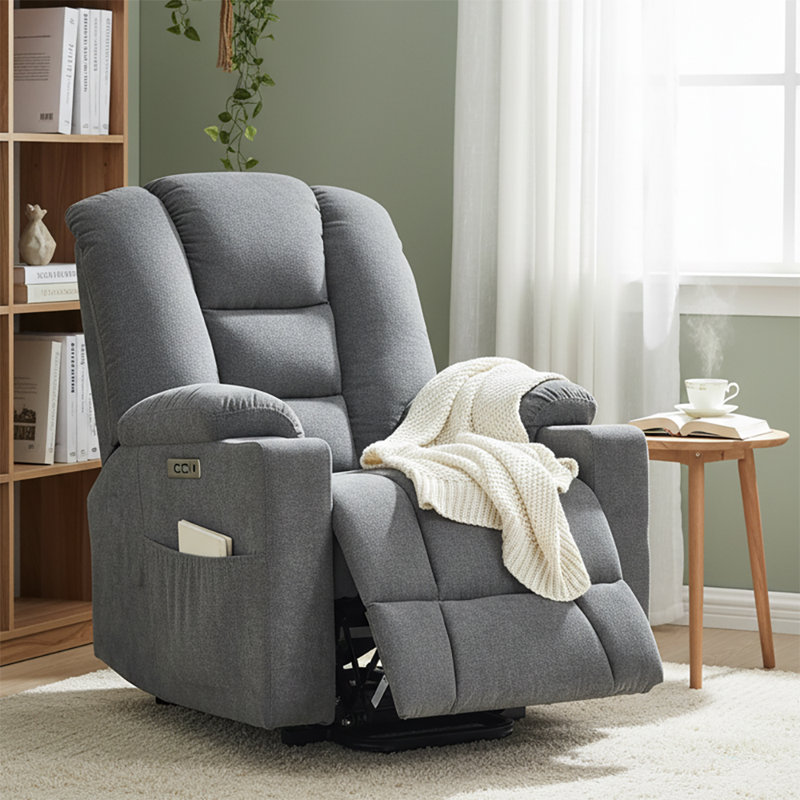 Fauteuil inclinable électrique Power Chenille, Gris