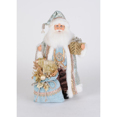 Lighted Blue Elegance Santa