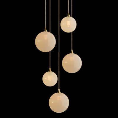 Pendentifs Perla en verre blanc laiteux 5