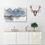 Rocky Mountains in Alaska in Abstract - Wrapped Canvas Drawing - Wrapped Canvas-55340282