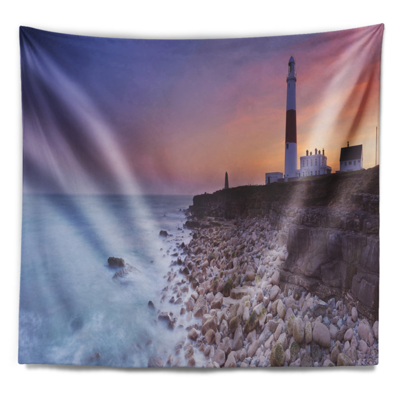 Tapisserie du phare de Seashore Portland Bill avec Dorset, H 78 po x l 92 po