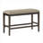 Dark Brown Finish Counter Height Bench 1Pc Fabric Upholstered Casual Style Dining Room Furniture