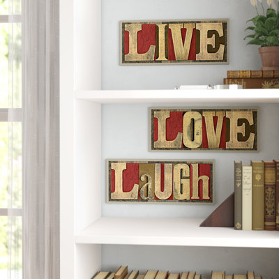 " Live Love Laugh " by Tara Reed 3 - Pieces