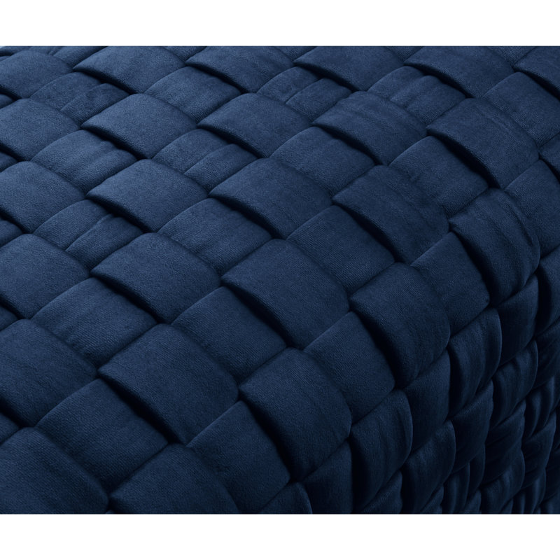 Tylani Velvet Upholstered Bench, Gold, Navy
