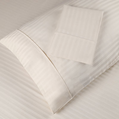 Ensemble de taies d'oreiller rayées en mélange de coton égyptien certifié 400 fils Scotia