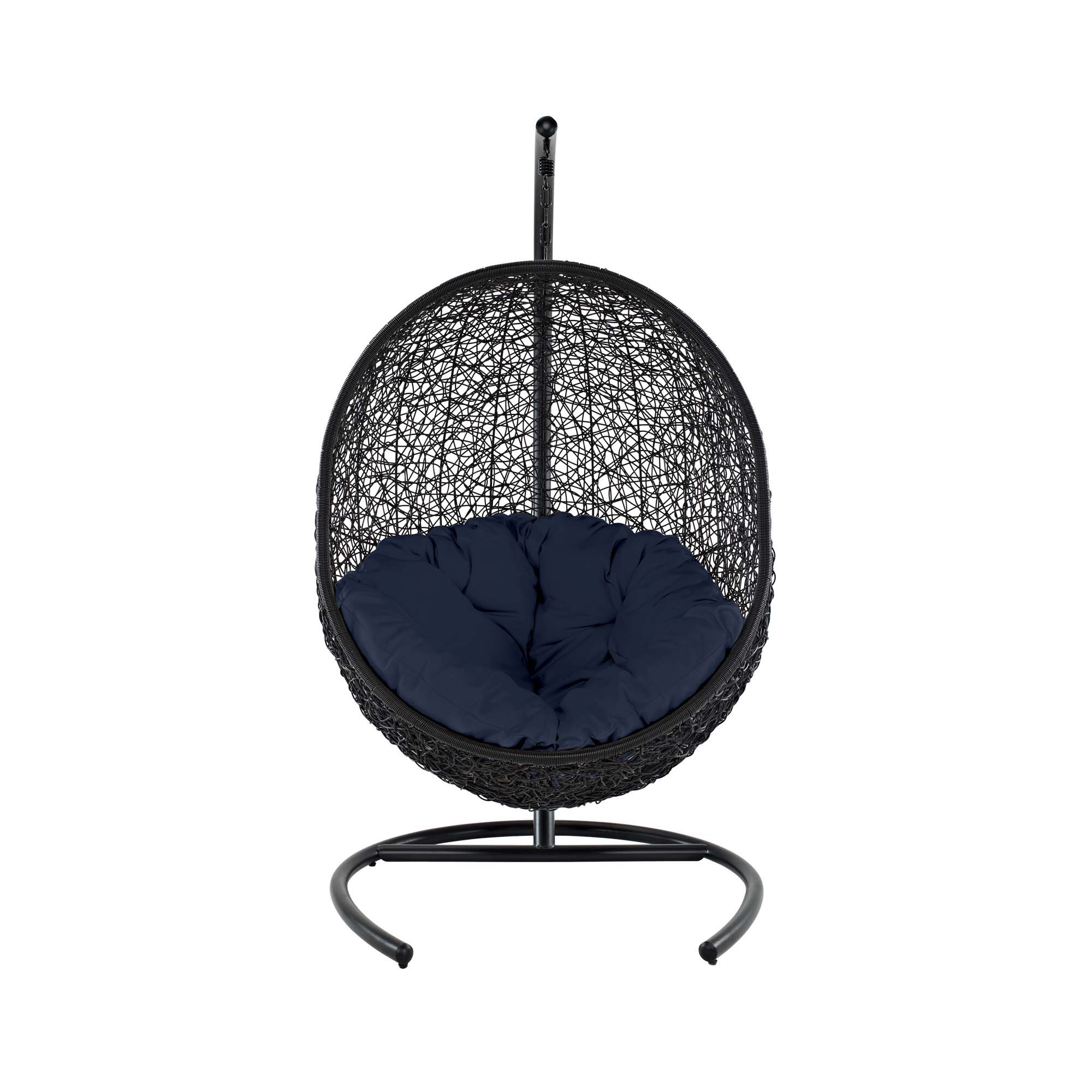 Modway Encase Swing Outdoor Patio Lounge Chair, Navy
