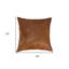 Coussin 18 "en peau de vache brune