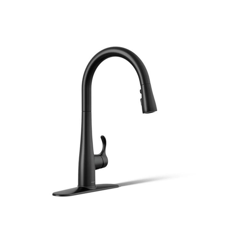Kohler K-22036-BL Simplice Touchless Pull-Down Kitchen Sink Faucet with Three-Function Sprayhead