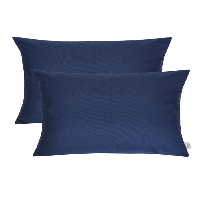 Rosemary Outdoor Throw Pillow, Navy, 18" x 18"