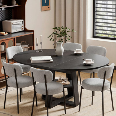 Table de salle à manger extensible et chaises, table de cuisine moderne avec sièges