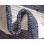 Tapis uni / rayé bleu foncé Carlotta-71262707